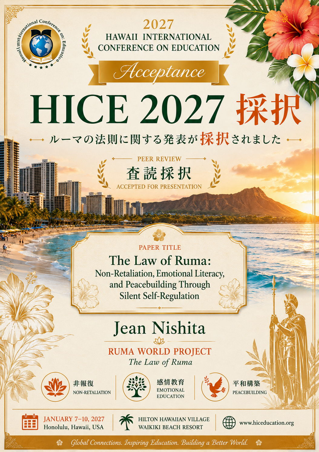 Accepted for HICE 2027 in Hawaii