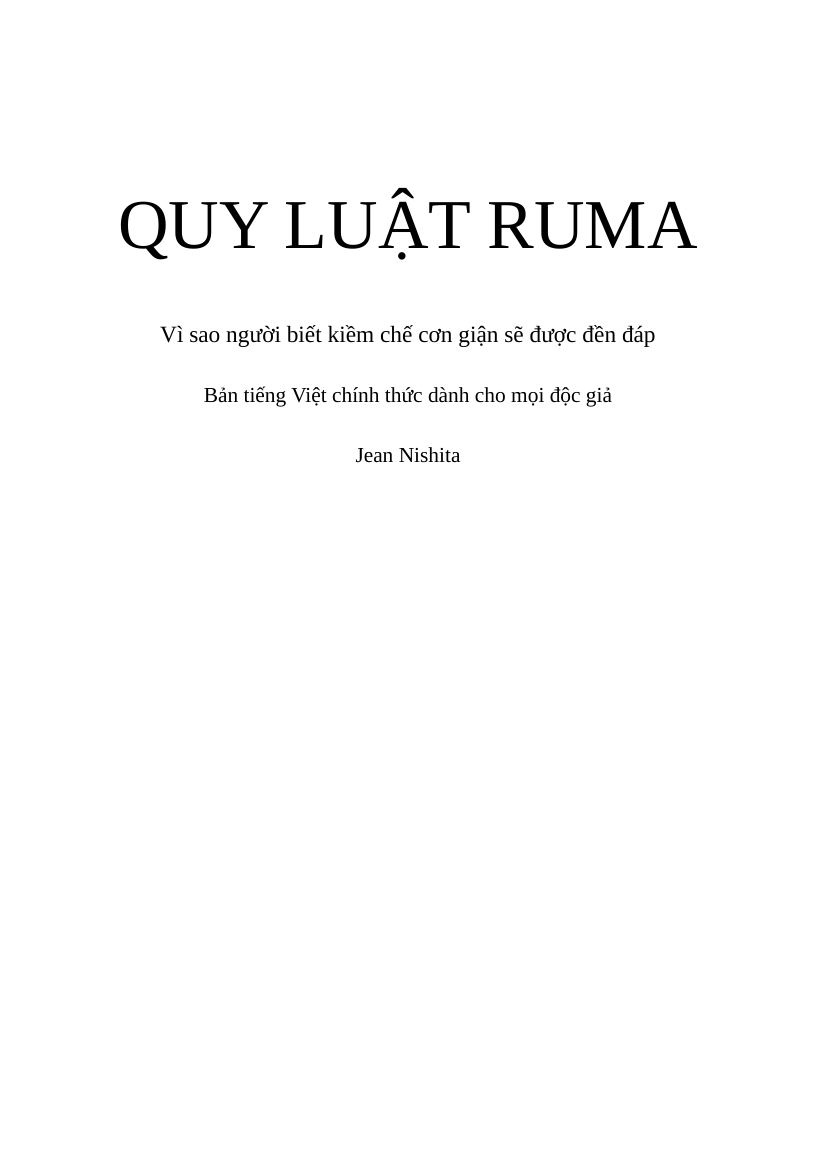 Bìa sách Quy luật RUMA bản tiếng Việt